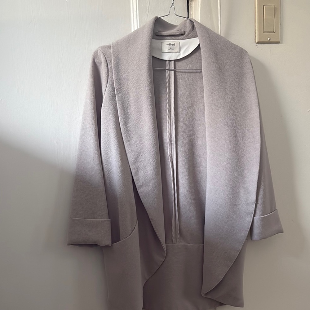 Wilfred Gray Blazer Minimalist Suit Jacket